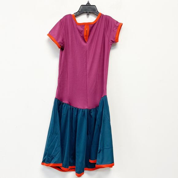Dot Dot Smile Girls Purple & Teal Flapper Short Sleeve Dress Size 7 - Picture 4 of 4